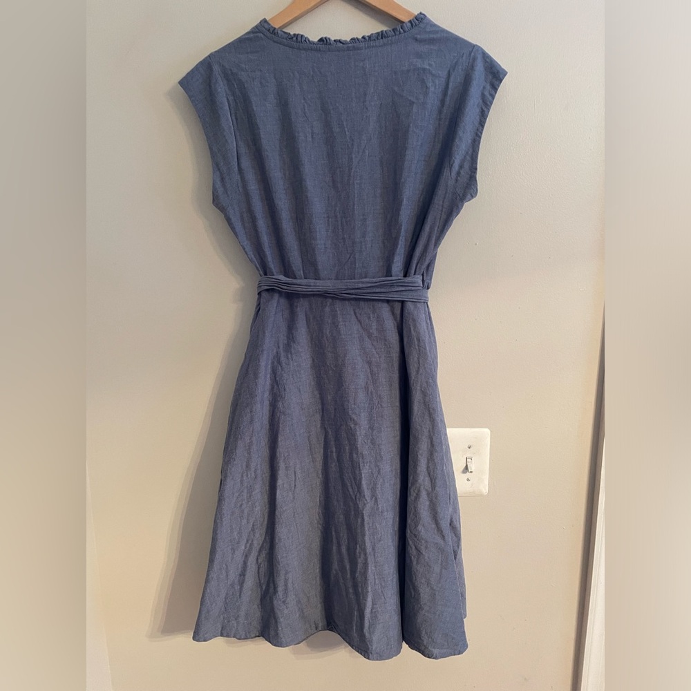 Virginia Dare (VDDC) Janie Wrap Dress Blue Size Small- EUC - Picture 3 of 11